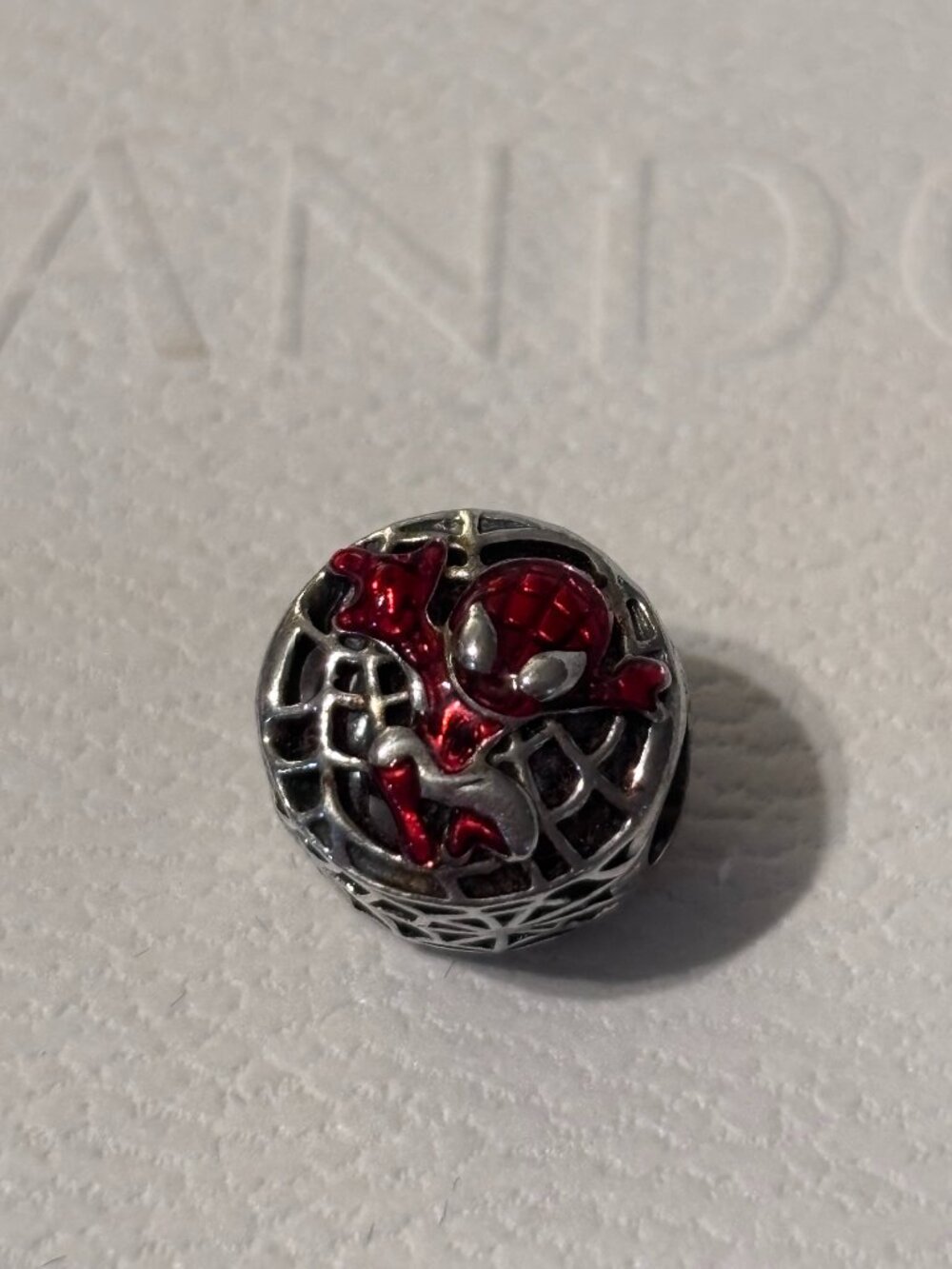 Pandora Marvel Spider-Man Soaring City Charm 792350C01 Sterling Silver